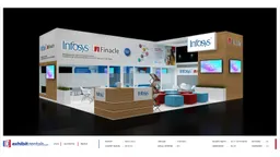 30x40 Peninsula booth design by Exhibit-Rentals